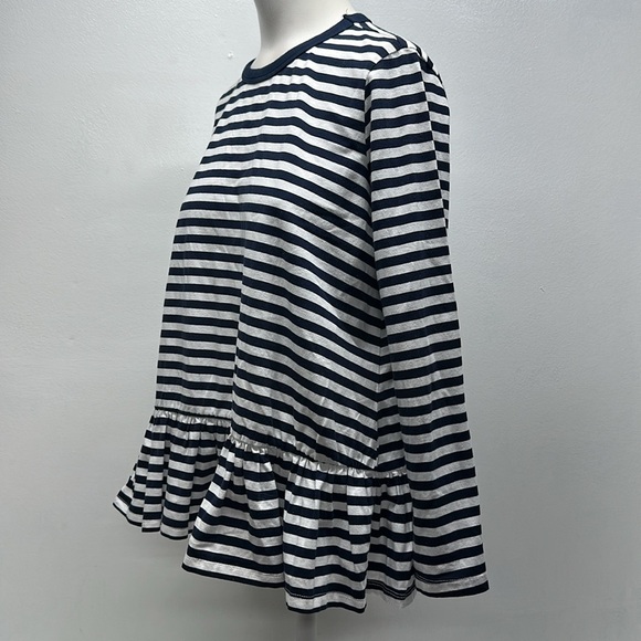 Pomander Place Perrie Top Blouse Long Sleeve T-Shirt Striped Navy Blue Small - Picture 6 of 8